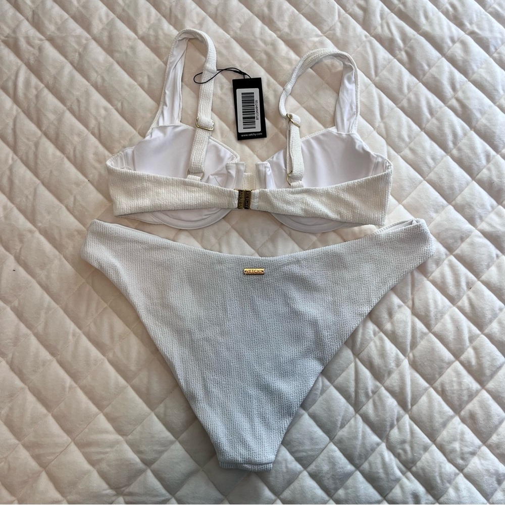 NWT Vetchy Laguna white textured Bikini Set Size Large - Picture 4 of 10